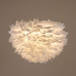 Lampadario a sospensione decorativo in piuma, stile moderno semplice, E26/E27