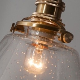 Lampada a sospensione in vetro a forma di diamante con globo in vetro, 1 luce