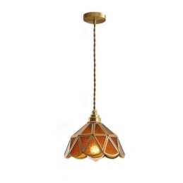 Lampada a sospensione in vetro stile giapponese retrò