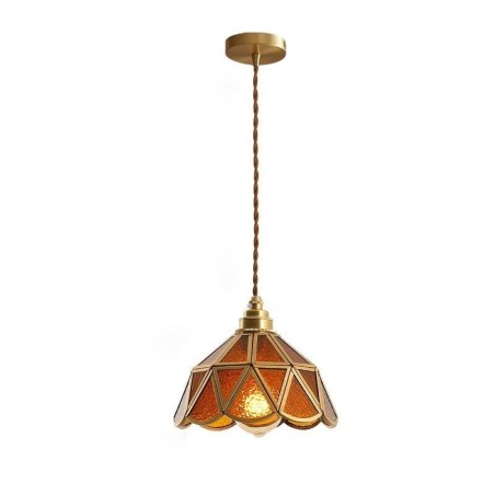 Lampada a sospensione in vetro stile giapponese retrò