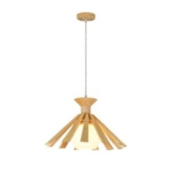 Lampada a sospensione in legno stile moderno semplice, E26/E27, cavo regolabile 100 cm