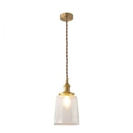 Lampada a sospensione moderna in vetro e ottone 13x23 cm E26/E27