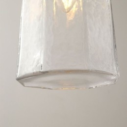 Lampada a sospensione moderna in vetro e ottone 13x23 cm E26/E27
