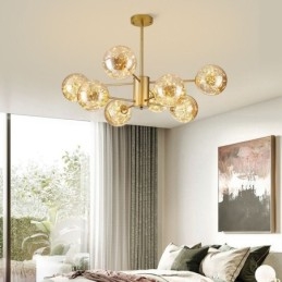Lampada a sospensione LED Magic Bean Gypsophila in vetro stile nordico