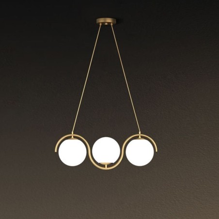 Lampada a sospensione LED moderna a globo in vetro