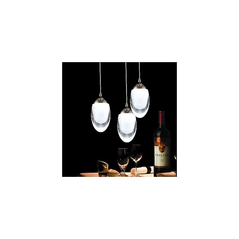 Lampadario a sospensione moderno classico country in vetro cromato