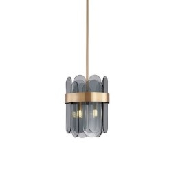 Lampada a sospensione moderna in vetro 4 luci 12 W