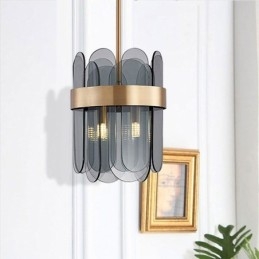 Lampada a sospensione moderna in vetro 4 luci 12 W