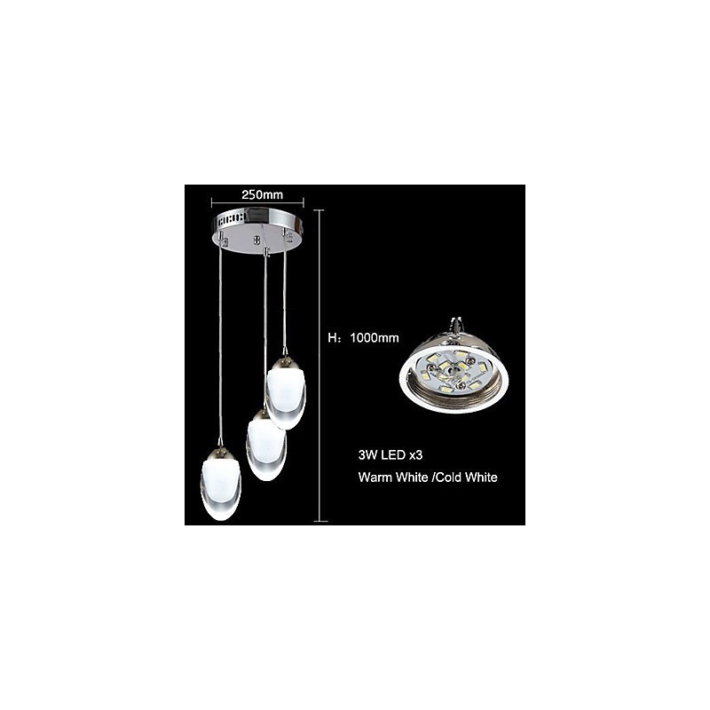 Lampadario a sospensione moderno classico country in vetro cromato