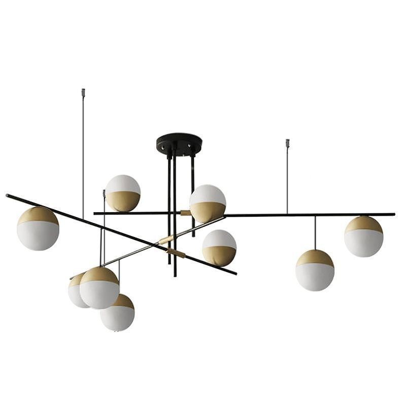 Lampadario a sospensione LED a sfera in vetro