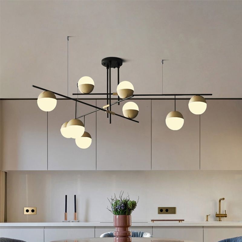 Lampadario a sospensione LED a sfera in vetro