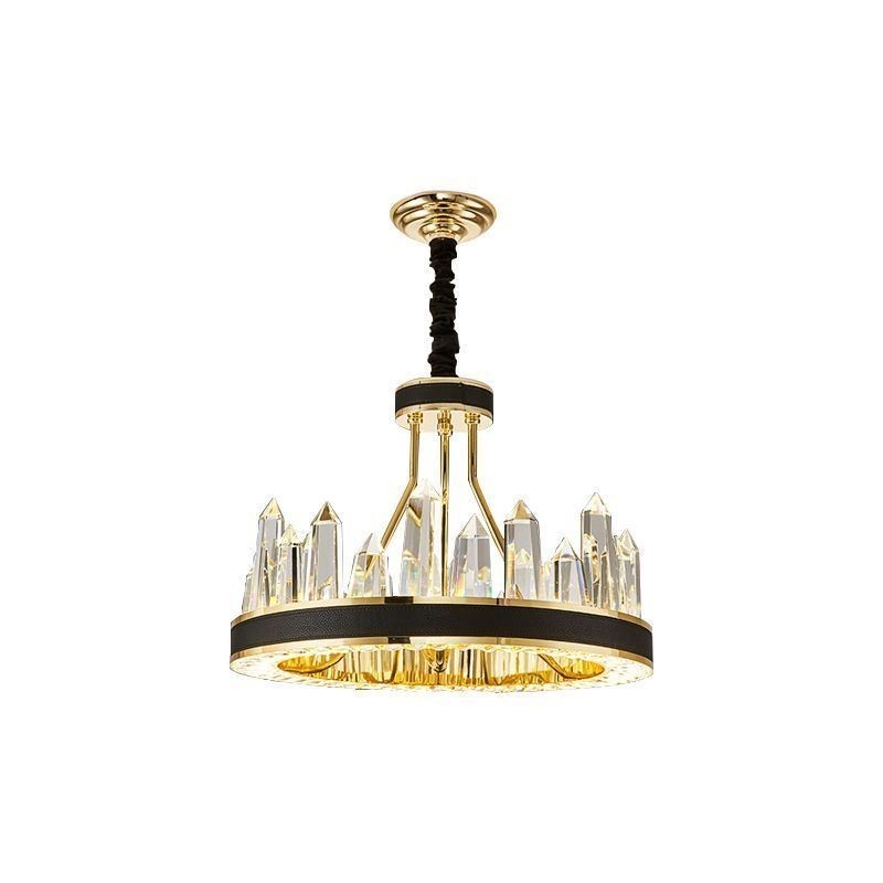 Lampada a sospensione LED moderna in cristallo rotonda 50x30 cm, cavo 40 cm