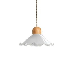 Lampada a sospensione moderna in vetro con pizzo, 1 luce