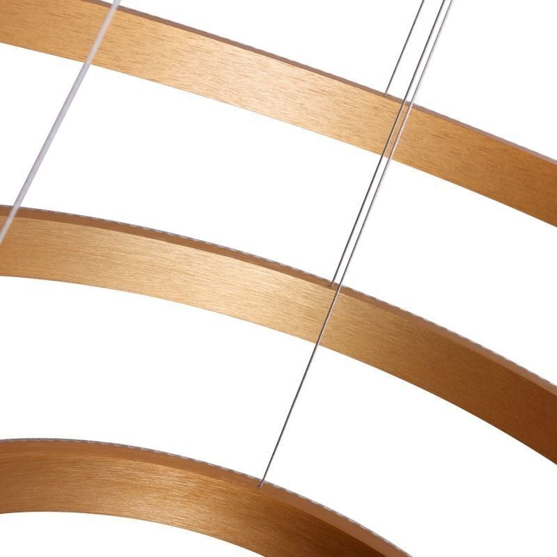 Lampada a sospensione LED moderna in acrilico con 3 anelli 80+60+40 cm