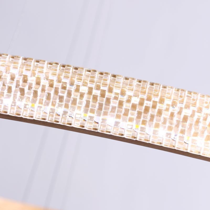 Lampada a sospensione LED moderna in acrilico con 3 anelli 80+60+40 cm