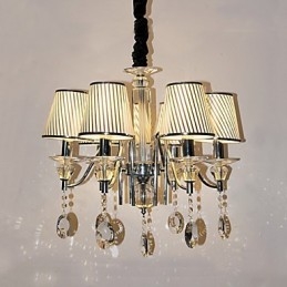 Lampadario contemporaneo in cristallo elettroplaccato argento