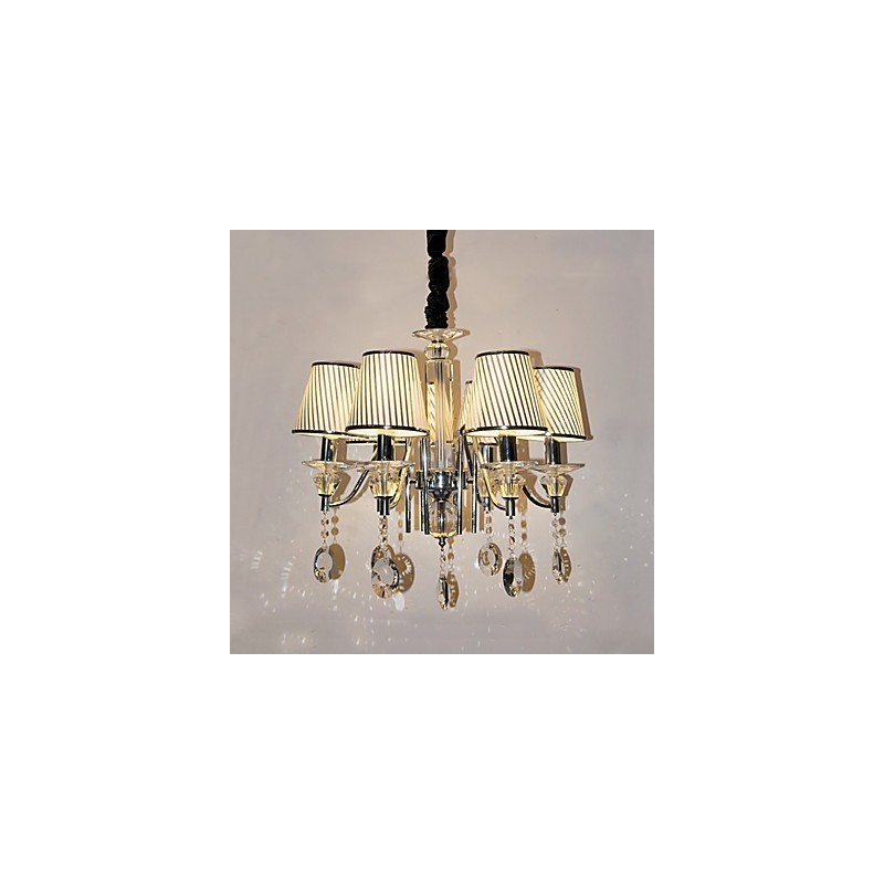 Lampadario contemporaneo in cristallo elettroplaccato argento