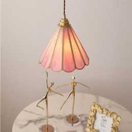 Lampada a sospensione in vetro stile giapponese retrò a petalo E26/E27 20×26 cm
