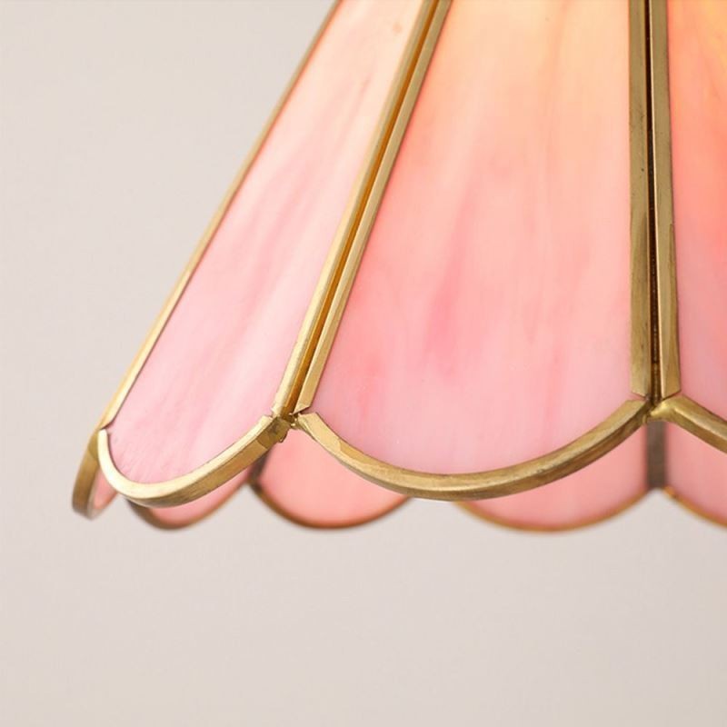 Lampada a sospensione in vetro stile giapponese retrò a petalo E26/E27 20×26 cm