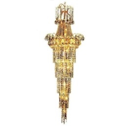 Lampadario a sospensione in cristallo europeo, lungo, E12/E14