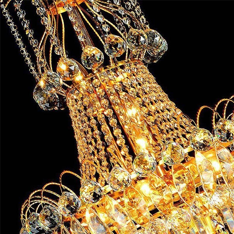 Lampadario a sospensione in cristallo europeo, lungo, E12/E14