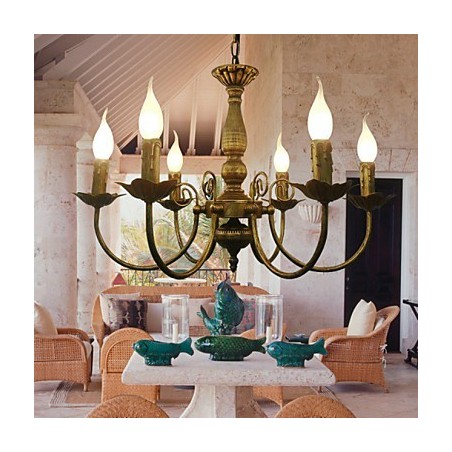 Lampadario in metallo elettroplaccato stile candela