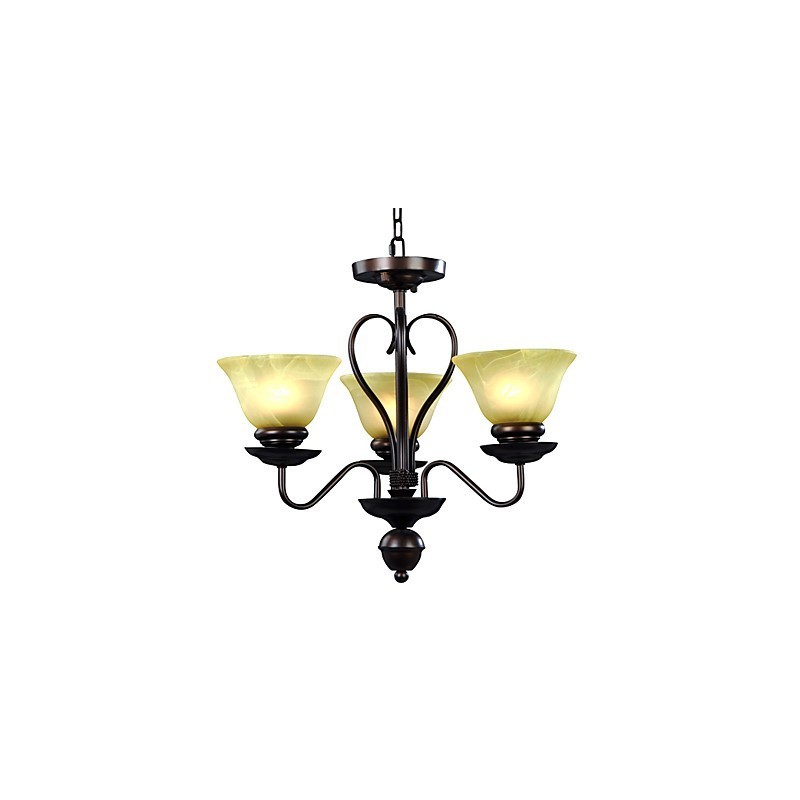 Lampadario classico in vetro a 3 luci E27