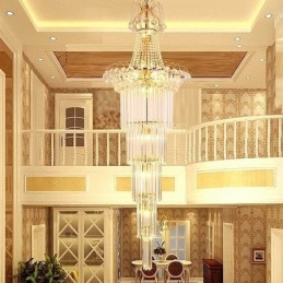 Lampadario a sospensione in cristallo stile europeo