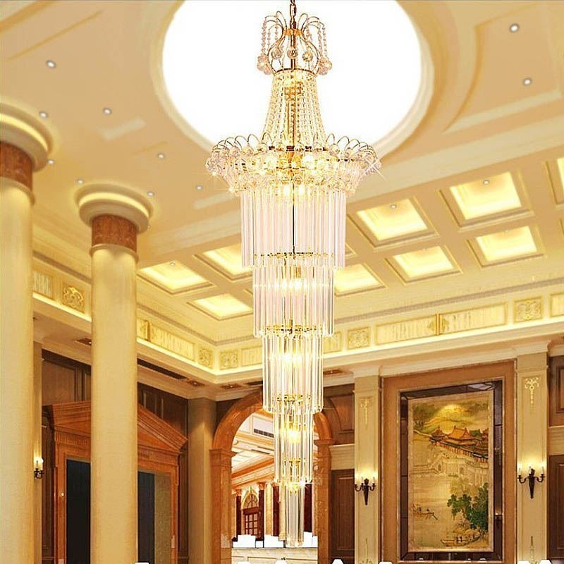 Lampadario a sospensione in cristallo stile europeo