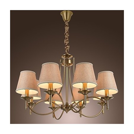 Lampadario in metallo finitura ottone stile candela 1 livello