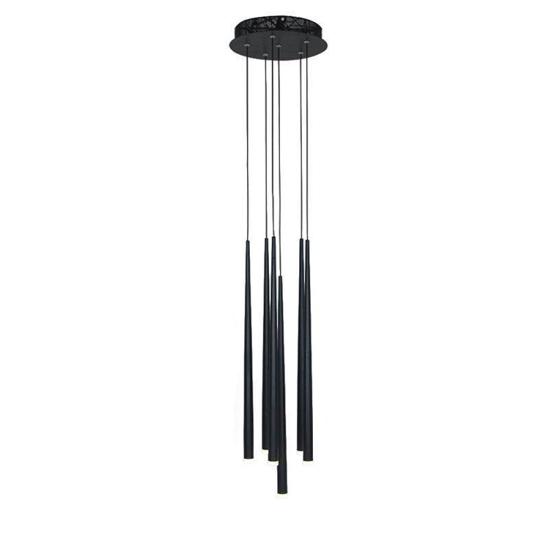 Lampada a sospensione LED Meteorer a 6 luci GU10 in alluminio e acrilico