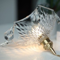 Lampada a sospensione moderna minimalista in vetro, 1 luce, attacco E26/E27, 22×20 cm