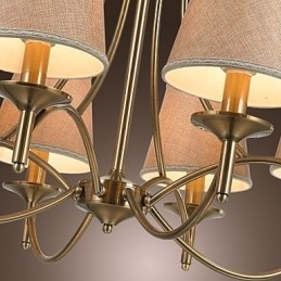 Lampadario in metallo finitura ottone stile candela 1 livello