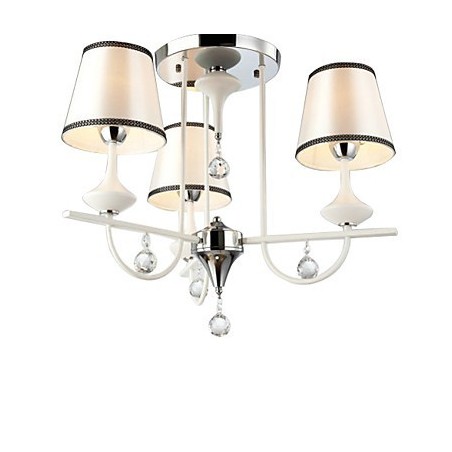 Lampadario moderno contemporaneo in metallo cromato e cristallo