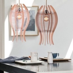 Lampada a sospensione nordica fai da te a forma di pesce in legno