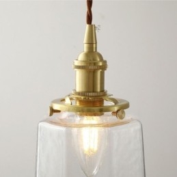 Lampada a sospensione moderna minimalista in vetro e ottone 13x23 cm E26/E27