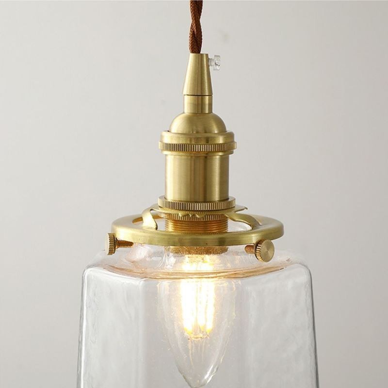 Lampada a sospensione moderna minimalista in vetro e ottone 13x23 cm E26/E27