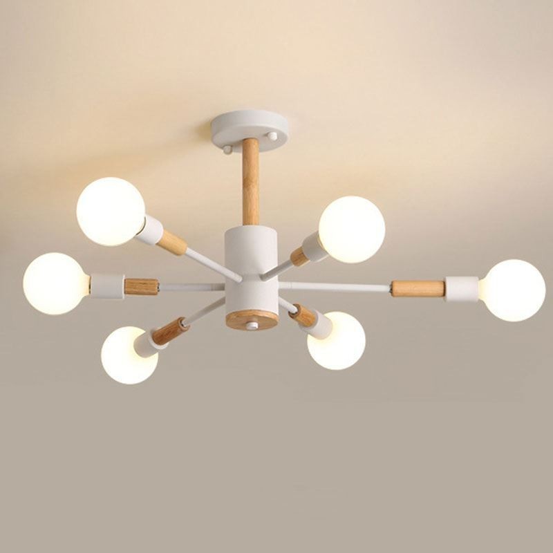 Lampada a sospensione nordica a forma di fagiolo, 6/8/10 luci, E26/E27