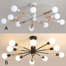 Lampada a sospensione nordica a forma di fagiolo, 6/8/10 luci, E26/E27