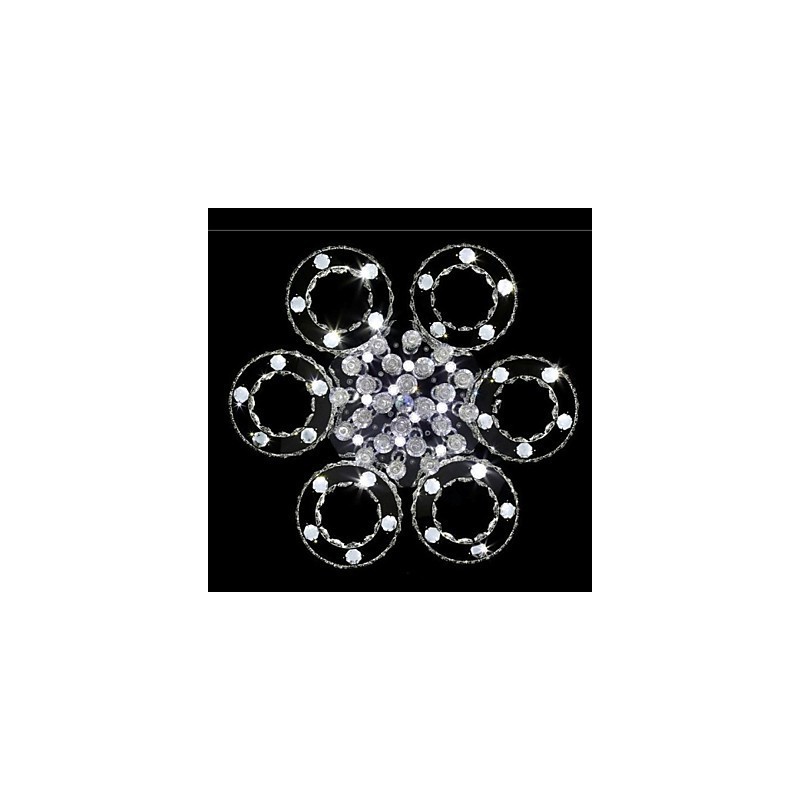Lampadario a filo moderno contemporaneo in cristallo e metallo cromato 80 cm LED integrato