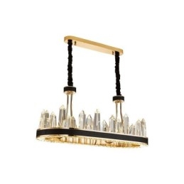 Lampada a sospensione in cristallo moderna, lampada da soffitto LED 70 W, 5600 lm, 1 luce