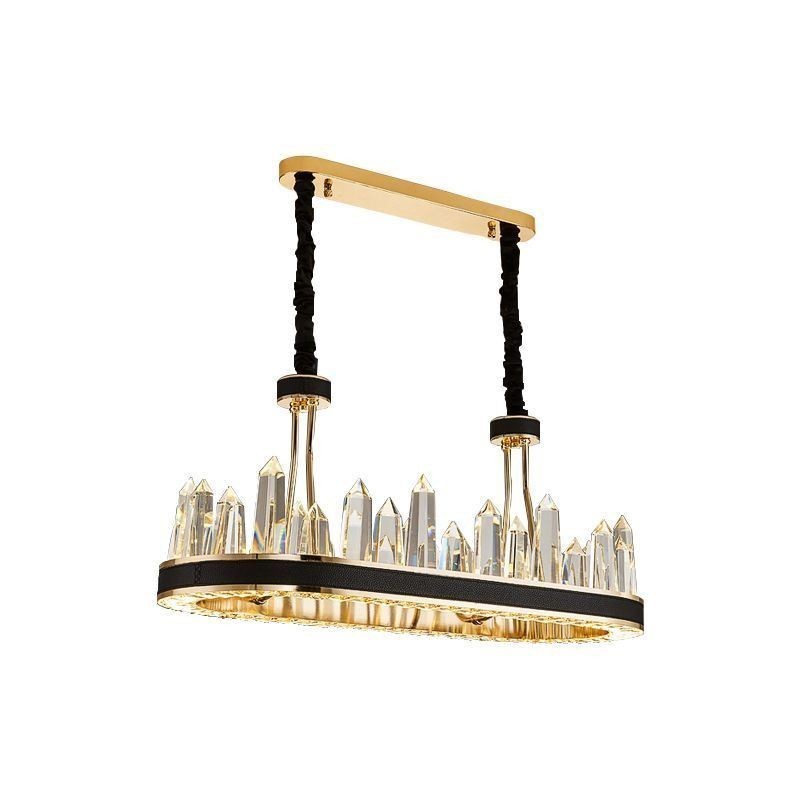 Lampada a sospensione in cristallo moderna, lampada da soffitto LED 70 W, 5600 lm, 1 luce