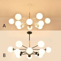 Lampada a sospensione Magic Bean in legno stile nordico