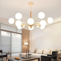 Lampada a sospensione Magic Bean in legno stile nordico