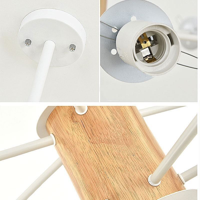 Lampada a sospensione Magic Bean in legno stile nordico