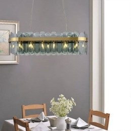 Lampada a sospensione rettangolare in vetro minimalista