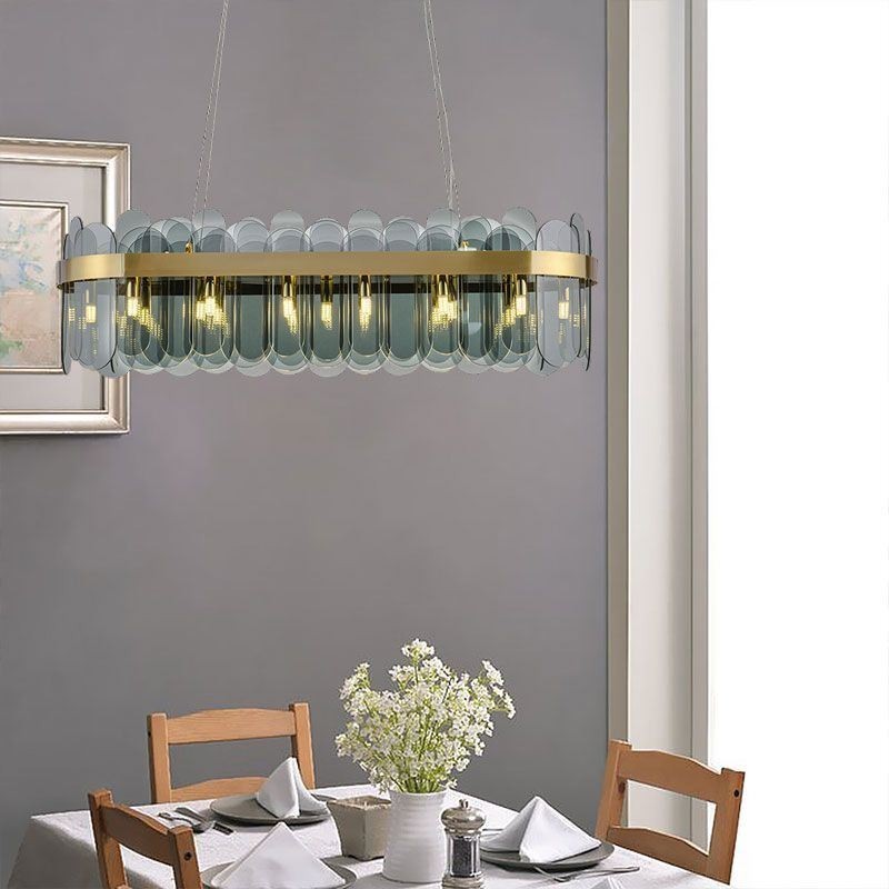 Lampada a sospensione rettangolare in vetro minimalista