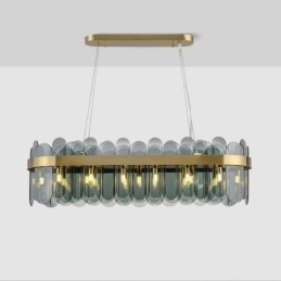 Lampada a sospensione rettangolare in vetro minimalista