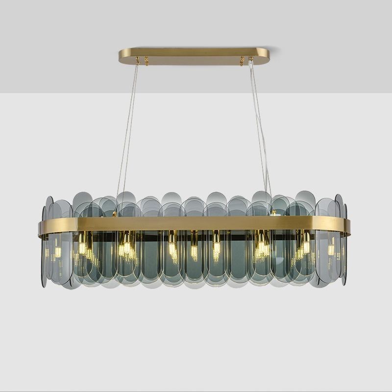 Lampada a sospensione rettangolare in vetro minimalista