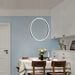 Lampada a sospensione ad anello in acrilico nordico